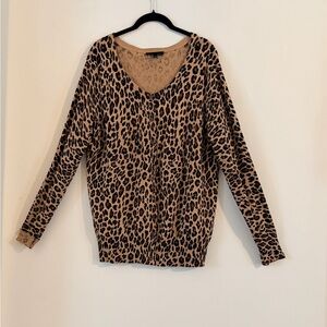 Lane Bryant Leopard Print Cardigan Sweater Size 14/16